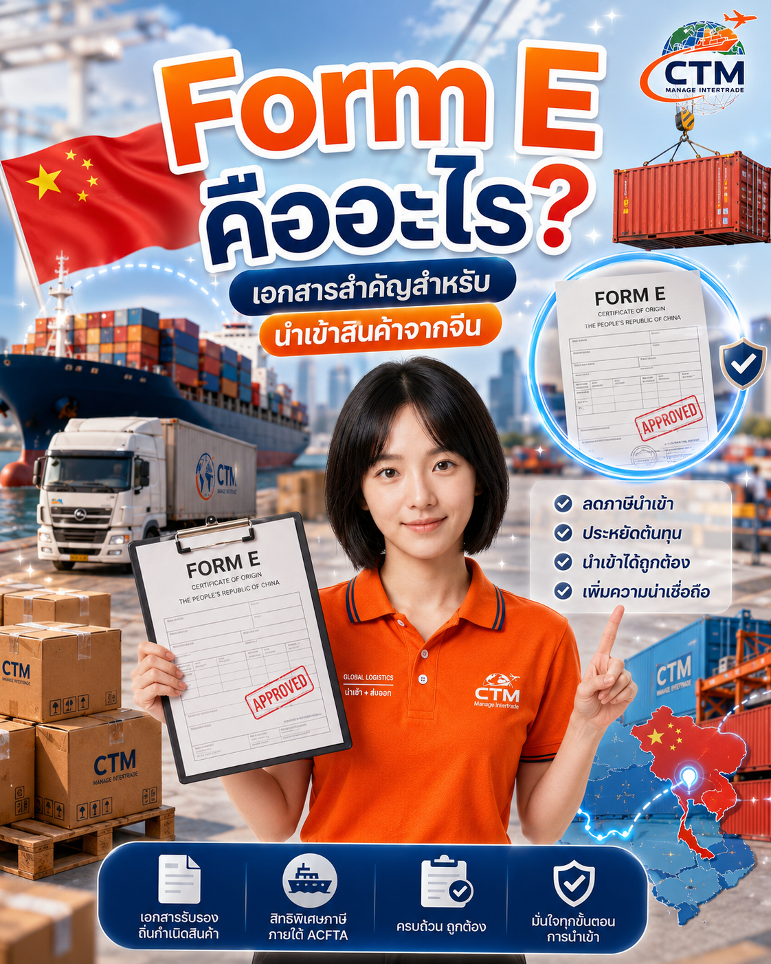 Form E คืออะไร? สำคัญอย่างไรสำหรับการนำเข้าสินค้าจากจีน พร้อมวิธีขอเอกสาร Form E ลดภาษีนำเข้า