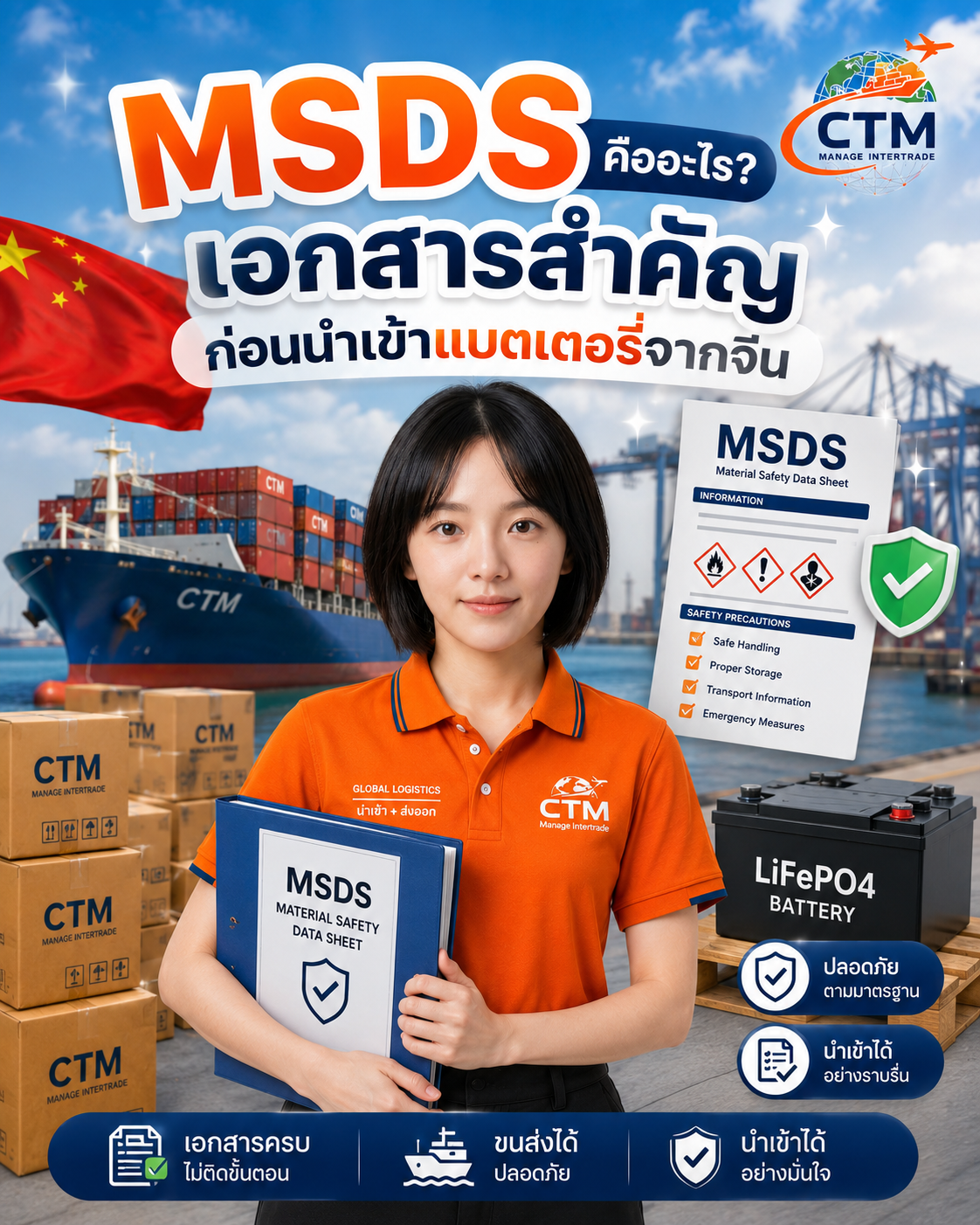 MSDS คืออะไร? ทำไมเอกสารนี้สำคัญสำหรับการนำเข้าแบตเตอรี่จากจีน