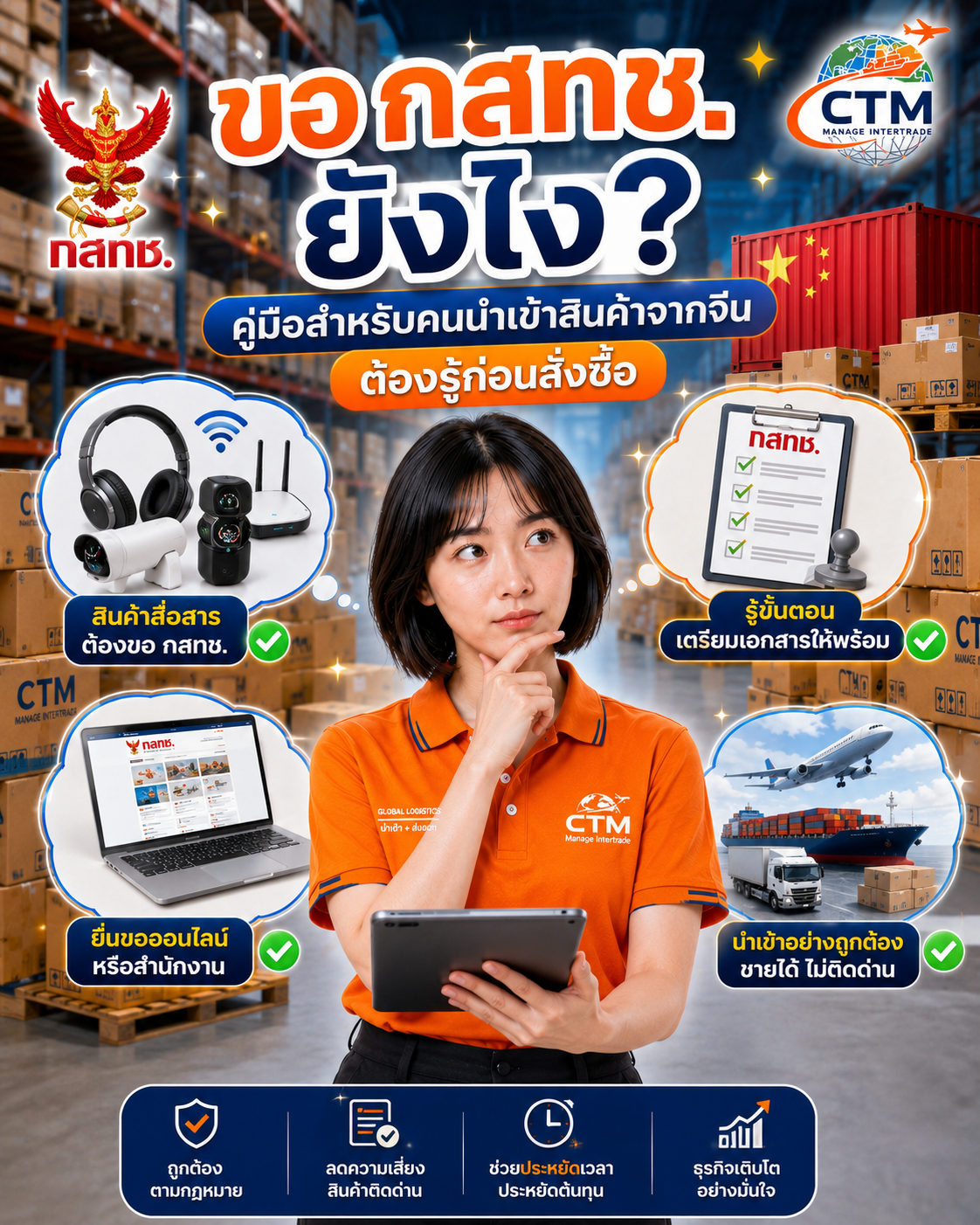 ขอ กสทช. ยังไง? ขั้นตอนขอใบอนุญาต กสทช. สำหรับสินค้านำเข้าจากจีน พร้อมเอกสารที่ต้องใช้